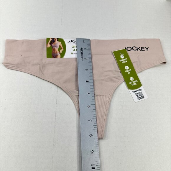 Jockey Women's Size Medium Panty Thong Essentials Beige New With Tags - Picture 11 of 12